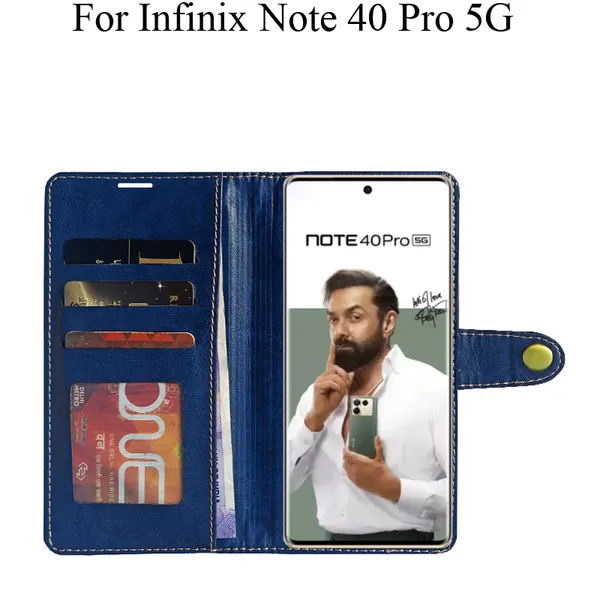 Blue_Premium_Flip_Cover_For_Infinix_Note_40_Pro_5G