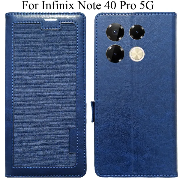 Blue_Premium_Flip_Cover_For_Infinix_Note_40_Pro_5G