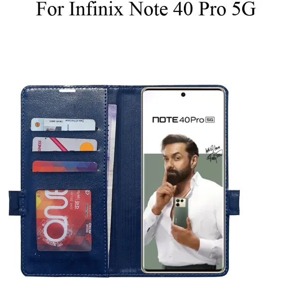 Blue_Premium_Flip_Cover_For_Infinix_Note_40_Pro_5G