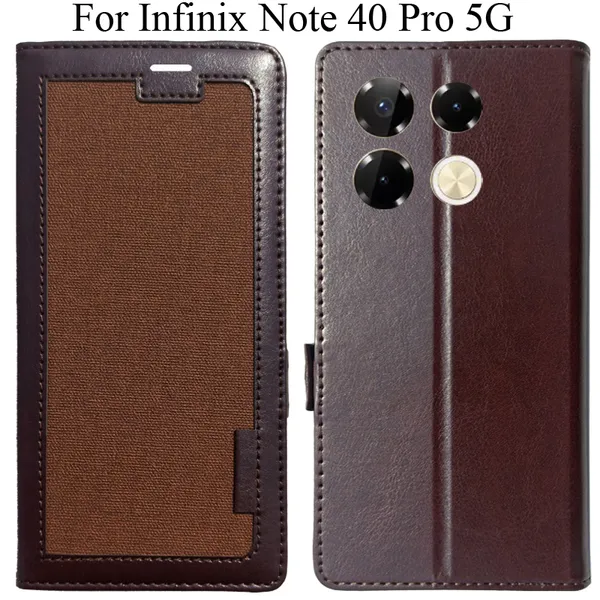Brown_Premium_Flip_Cover_For_Infinix_Note_40_Pro_5G