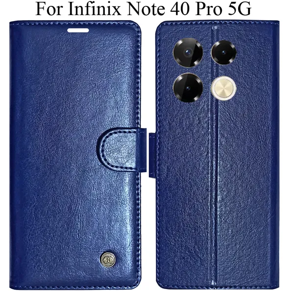 Blue_Premium_Flip_Cover_For_Infinix_Note_40_Pro_5G