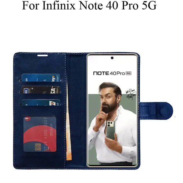 Blue_Premium_Flip_Cover_For_Infinix_Note_40_Pro_5G