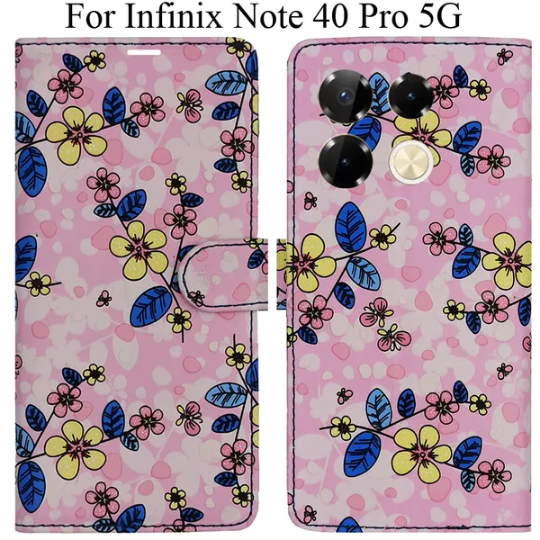 Pink_Premium_Flip_Cover_For_Infinix_Note_40_Pro_5G