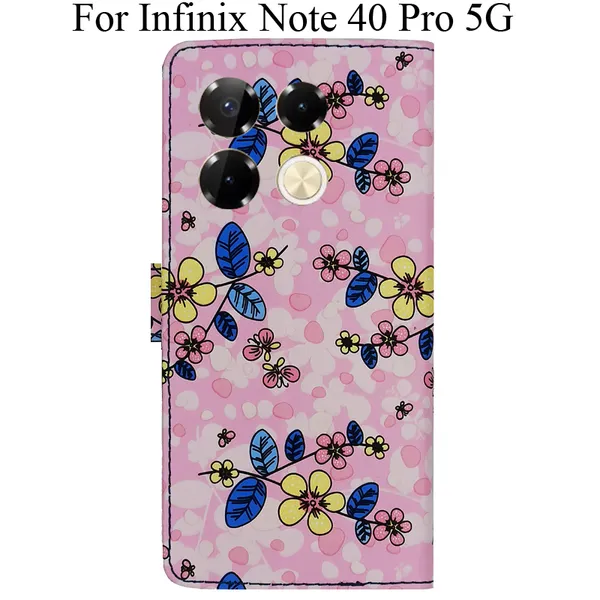 Pink_Premium_Flip_Cover_For_Infinix_Note_40_Pro_5G