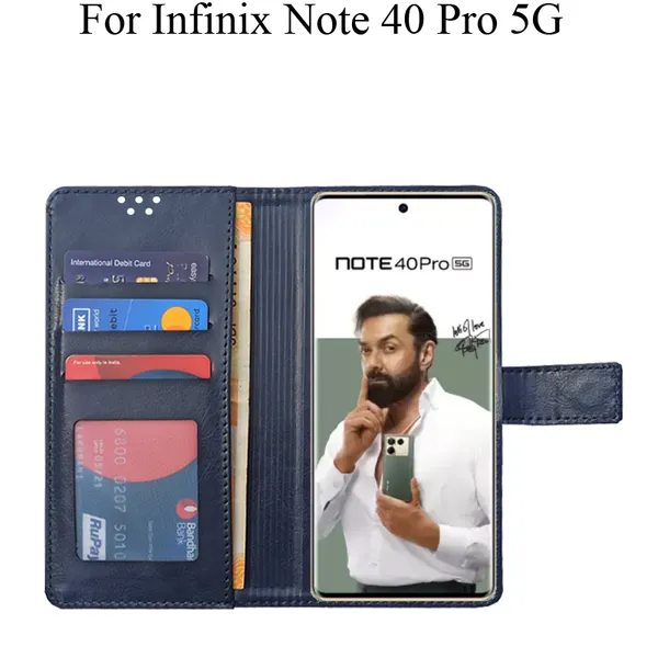Black_Premium_Flip_Cover_For_Infinix_Note_40_Pro_5G