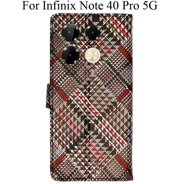 Red_Premium_Flip_Cover_For_Infinix_Note_40_Pro_5G