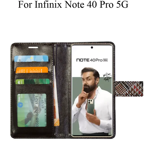 Red_Premium_Flip_Cover_For_Infinix_Note_40_Pro_5G