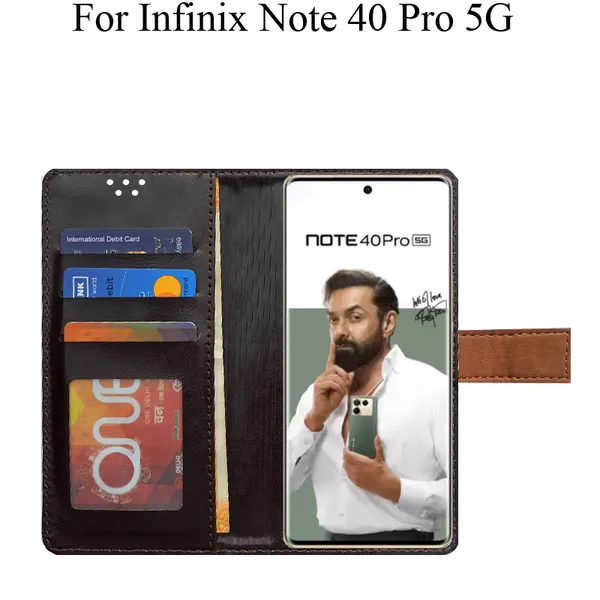 Brown_Premium_Flip_Cover_For_Infinix_Note_40_Pro_5G