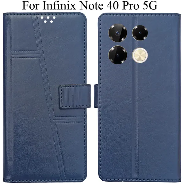 Blue_Premium_Flip_Cover_For_Infinix_Note_40_Pro_5G