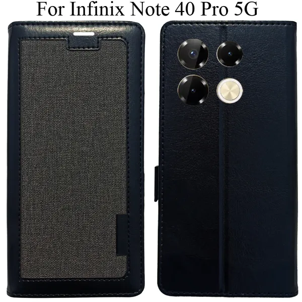 Black_Premium_Flip_Cover_For_Infinix_Note_40_Pro_5G
