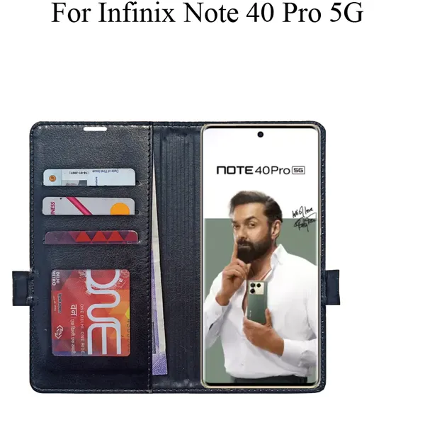 Black_Premium_Flip_Cover_For_Infinix_Note_40_Pro_5G