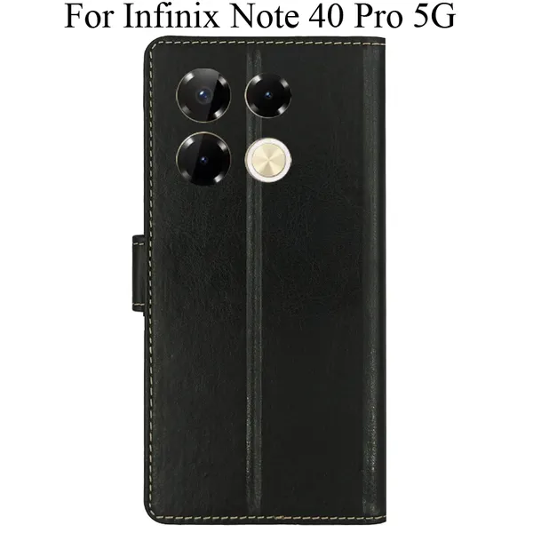 Black_Premium_Flip_Cover_For_Infinix_Note_40_Pro_5G