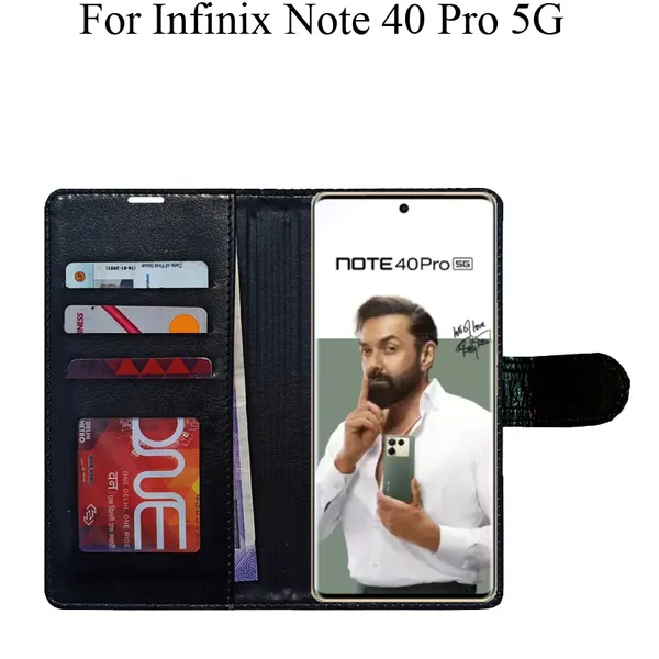 Black_Premium_Flip_Cover_For_Infinix_Note_40_Pro_5G