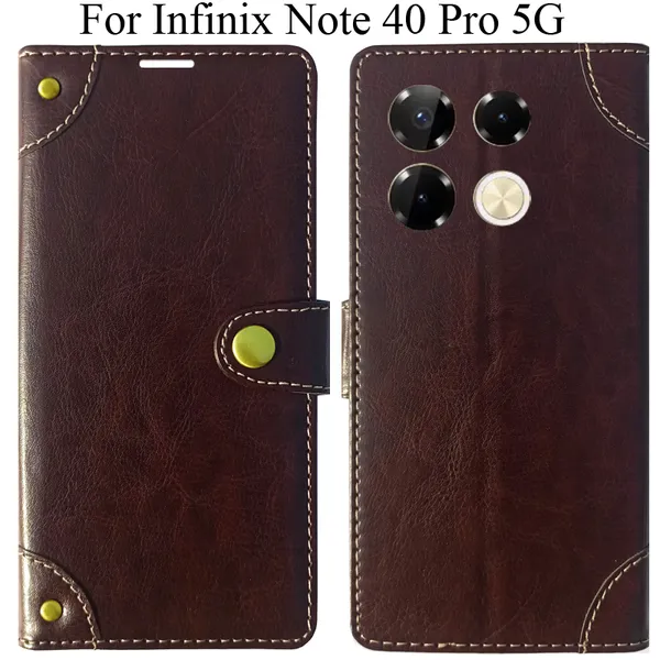Beige_Premium_Flip_Cover_For_Infinix_Note_40_Pro_5G