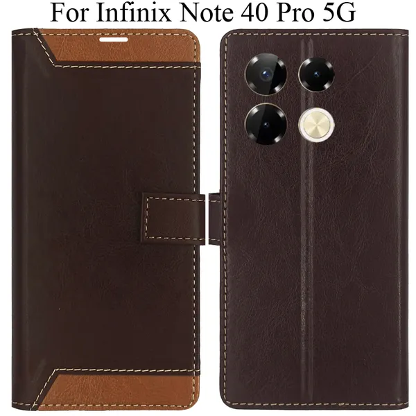 Brown_Premium_Flip_Cover_For_Infinix_Note_40_Pro_5G