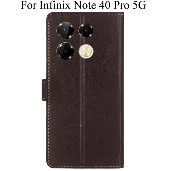 Brown_Premium_Flip_Cover_For_Infinix_Note_40_Pro_5G