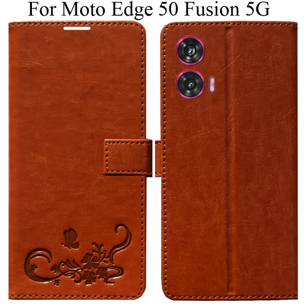 Orange_Premium_Flip_Cover_For_Moto_Edge_50_Fusion_5G