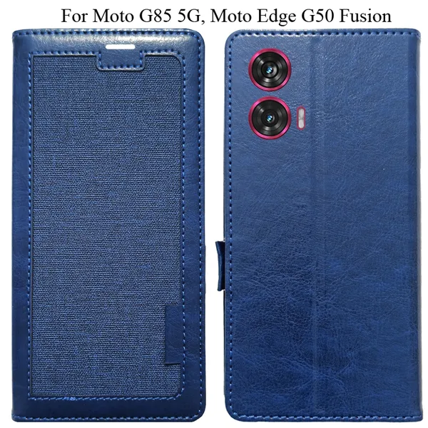 Blue_Premium_Flip_Cover_For_Moto_G85_5G,_Moto_Edge_50_Fusion_5G