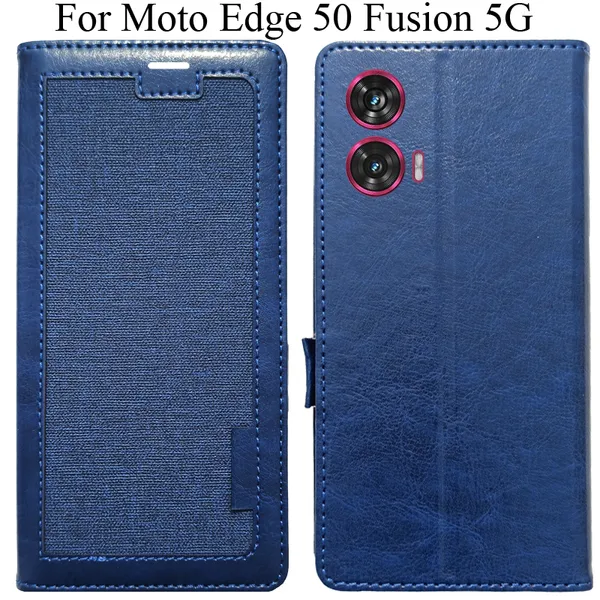Blue_Premium_Flip_Cover_For_Moto_Edge_50_Fusion_5G