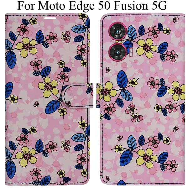 Pink_Premium_Flip_Cover_For_Moto_Edge_50_Fusion_5G
