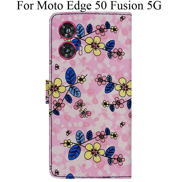 Pink_Premium_Flip_Cover_For_Moto_Edge_50_Fusion_5G