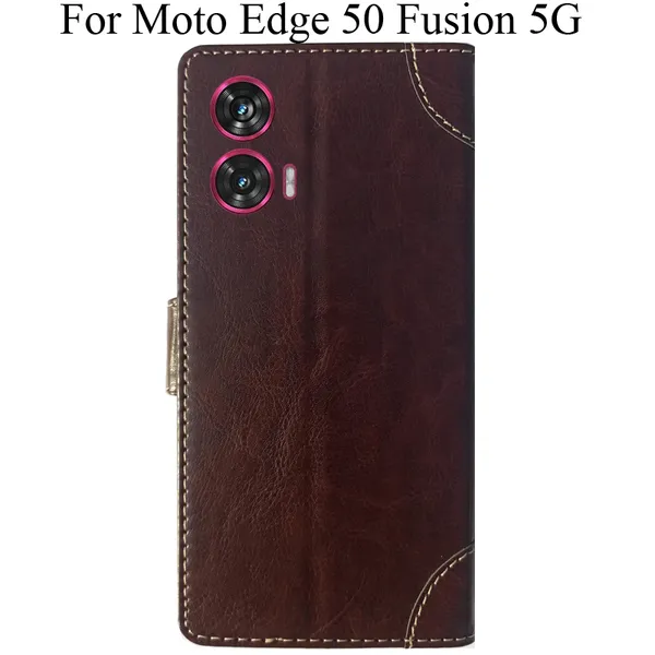 Beige_Premium_Flip_Cover_For_Moto_Edge_50_Fusion_5G