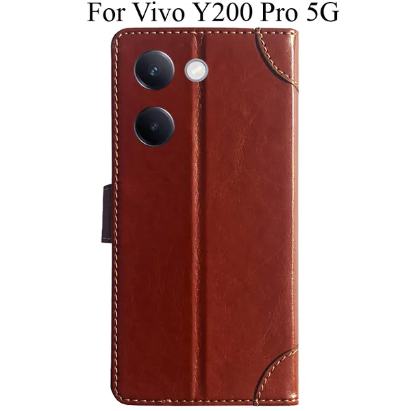 Brown_Premium_Flip_Cover_For_Vivo_Y200_Pro_5G