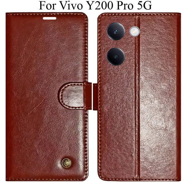 Brown_Premium_Flip_Cover_For_Vivo_Y200_Pro_5G