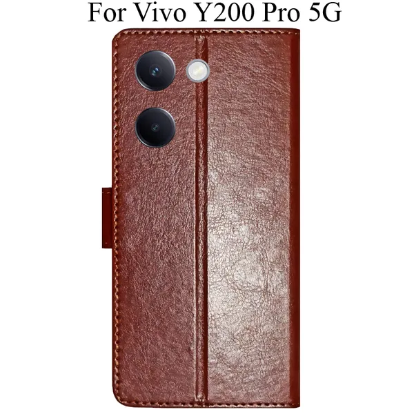 Brown_Premium_Flip_Cover_For_Vivo_Y200_Pro_5G