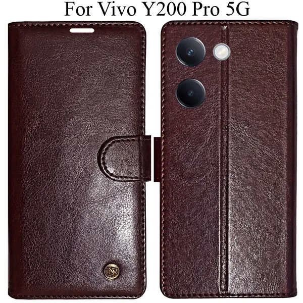 Beige_Premium_Flip_Cover_For_Vivo_Y200_Pro_5G