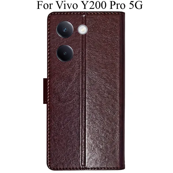 Beige_Premium_Flip_Cover_For_Vivo_Y200_Pro_5G