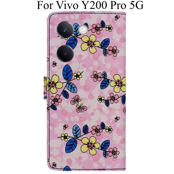 Pink_Premium_Flip_Cover_For_Vivo_Y200_Pro_5G