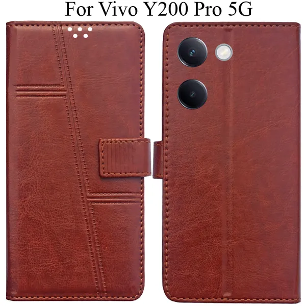 Brown_Premium_Flip_Cover_For_Vivo_Y200_Pro_5G