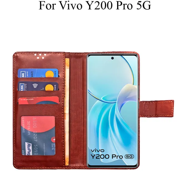 Brown_Premium_Flip_Cover_For_Vivo_Y200_Pro_5G