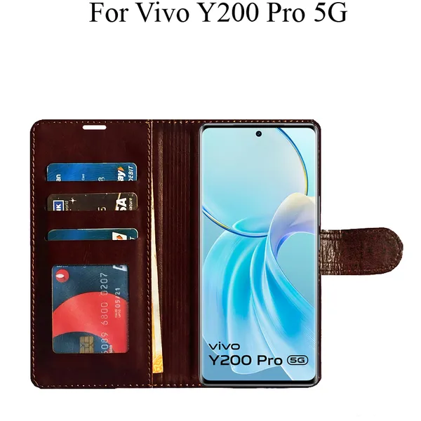 Brown_Premium_Flip_Cover_For_Vivo_Y200_Pro_5G