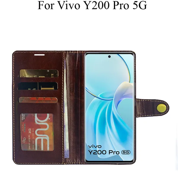Beige_Premium_Flip_Cover_For_Vivo_Y200_Pro_5G