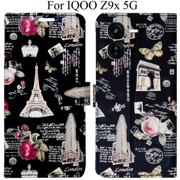 Black_Premium_Flip_Cover_For_Iqoo_Z9X_5G