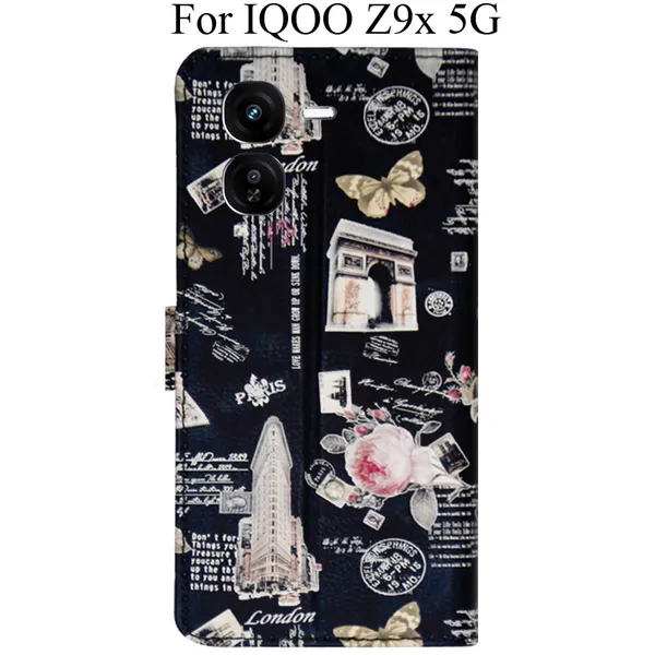 Black_Premium_Flip_Cover_For_Iqoo_Z9X_5G