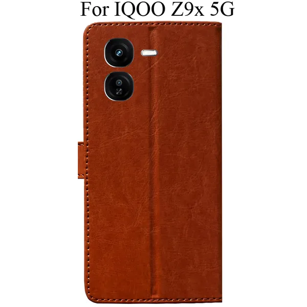 Orange_Premium_Flip_Cover_For_Iqoo_Z9X_5G