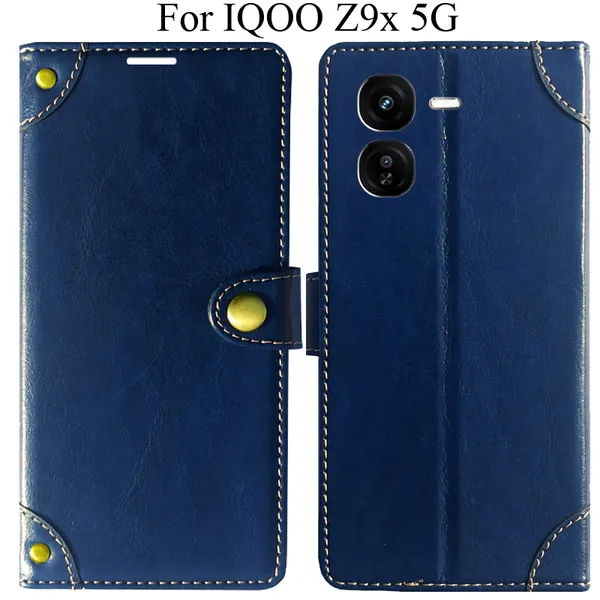 Blue_Premium_Flip_Cover_For_Iqoo_Z9X_5G