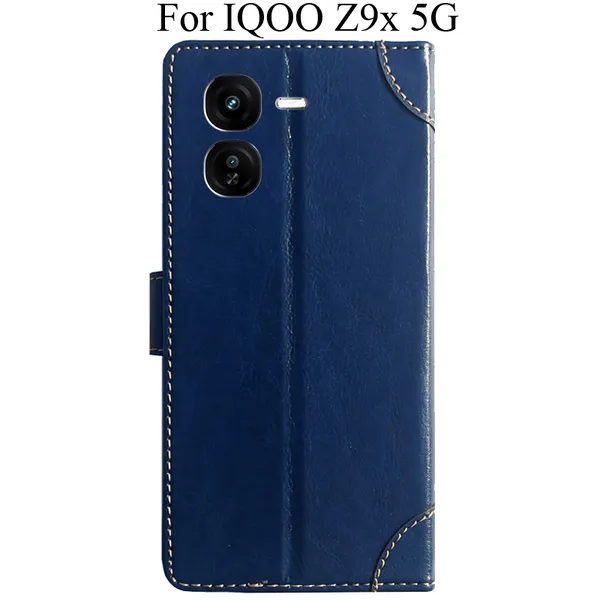 Blue_Premium_Flip_Cover_For_Iqoo_Z9X_5G