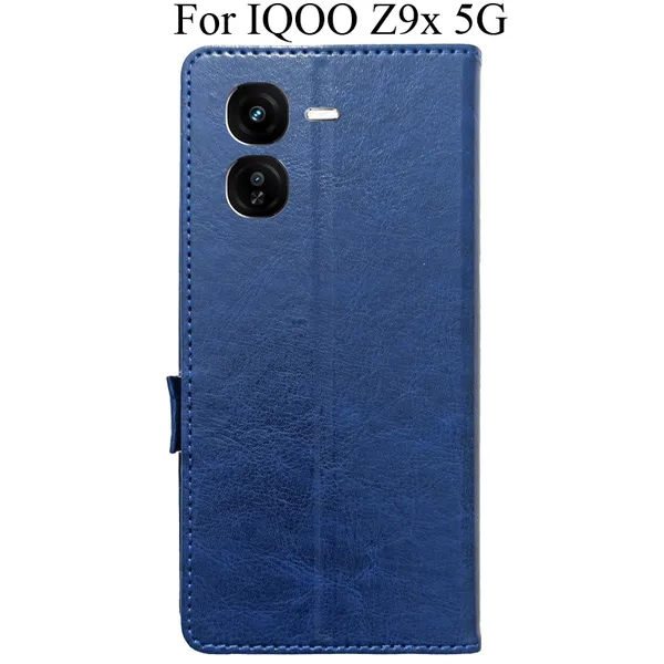 Blue_Premium_Flip_Cover_For_Iqoo_Z9X_5G