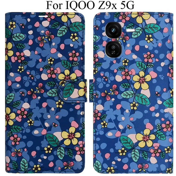 Blue_Premium_Flip_Cover_For_Iqoo_Z9X_5G