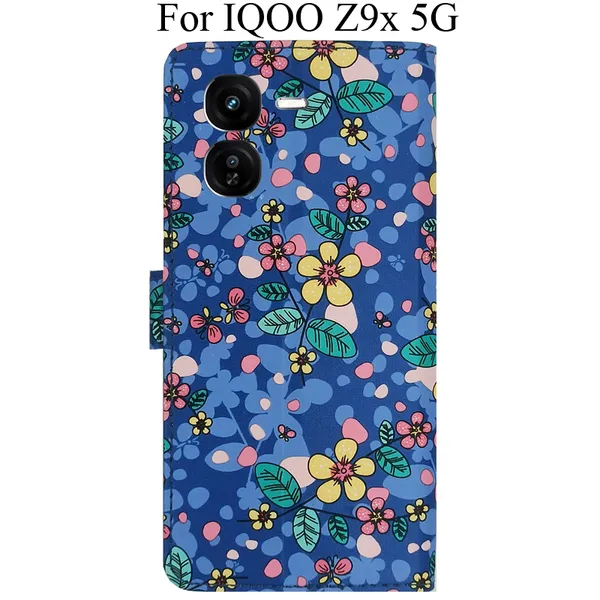 Blue_Premium_Flip_Cover_For_Iqoo_Z9X_5G