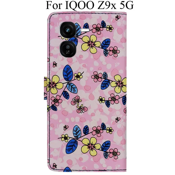 Pink_Premium_Flip_Cover_For_Iqoo_Z9X_5G