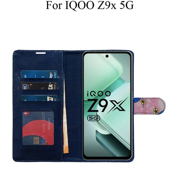 Pink_Premium_Flip_Cover_For_Iqoo_Z9X_5G
