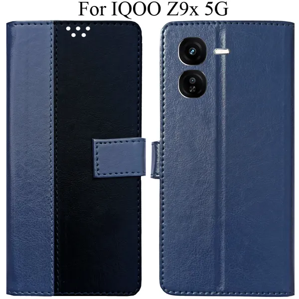 Black_Premium_Flip_Cover_For_Iqoo_Z9X_5G