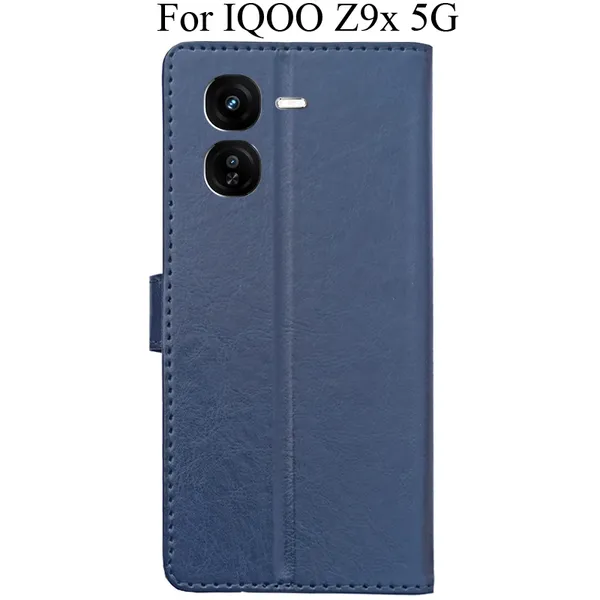 Blue_Premium_Flip_Cover_For_Iqoo_Z9X_5G