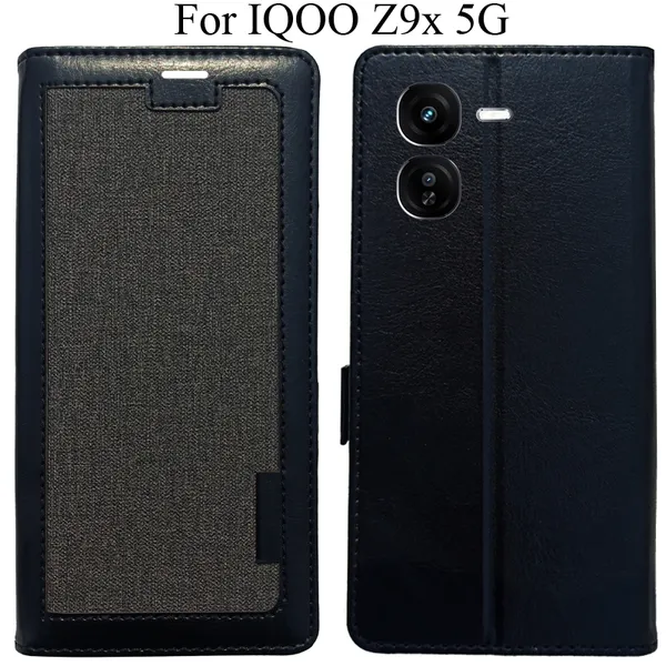 Black_Premium_Flip_Cover_For_Iqoo_Z9X_5G