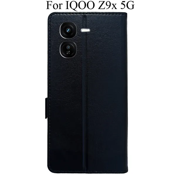 Black_Premium_Flip_Cover_For_Iqoo_Z9X_5G